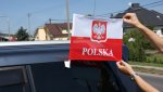 FLAGA POLSKA - SAMOCHODOWA Z UCHWYTEM NA SZYBĘ